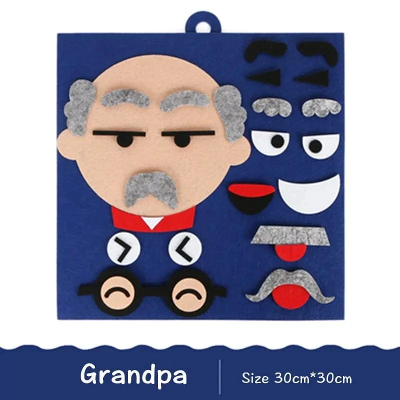 DIY Emotion Change Puzzle Spielzeug Kreativer Gesichtsausdruck Kinder Lernen Lernspielzeug Für Kinder Lustiges Set Spaß Geschenk