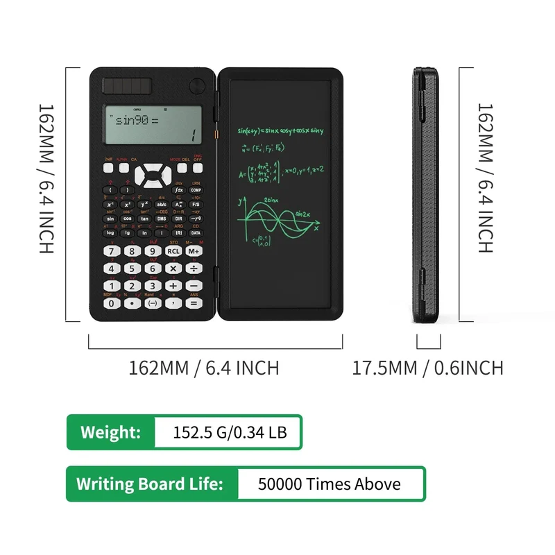 Wissenschaftlicher Rechner Mit Schreiben Tablet 991MS 349 Funktionen Engineering Finanz rechner Für Schule Studenten Büro Solar