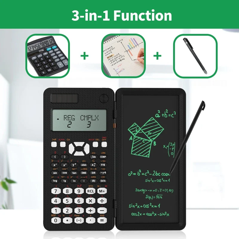 Wissenschaftlicher Rechner Mit Schreiben Tablet 991MS 349 Funktionen Engineering Finanz rechner Für Schule Studenten Büro Solar