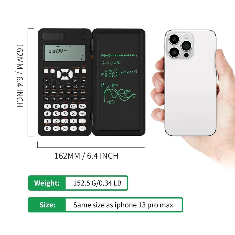 Wissenschaftlicher Rechner Mit Schreiben Tablet 991MS 349 Funktionen Engineering Finanz rechner Für Schule Studenten Büro Solar