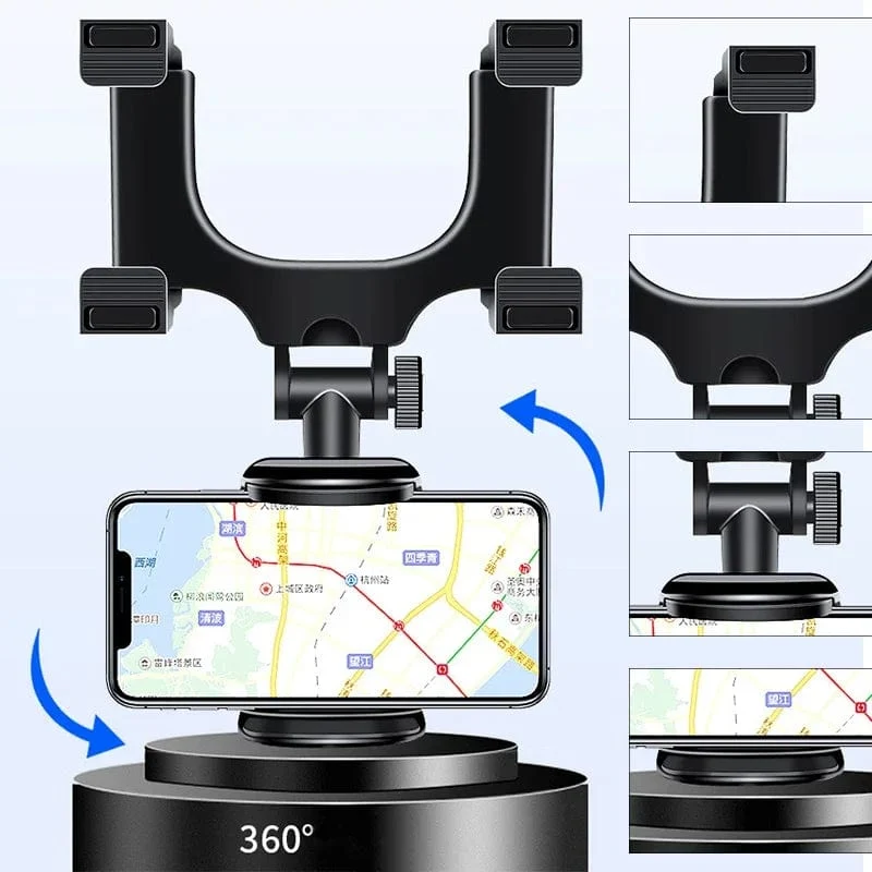 360 ° Auto-Rückspiegel-Handyhalterung für die Autohalterung Smartphone GPS-Halterung Unterstützung drehbar verstellbares Teleskoptelefon
