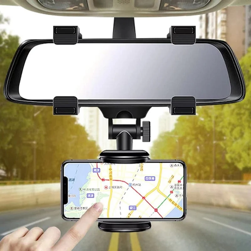 Universal 360 Grad drehbare Auto-Rückspiegelhalterung, Ständer, Halter, Halterung für Handy, GPS, Auto-Rückspiegelhalterung