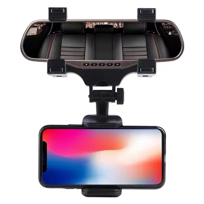 Universal 360 Grad drehbare Auto-Rückspiegelhalterung, Ständer, Halter, Halterung für Handy, GPS, Auto-Rückspiegelhalterung