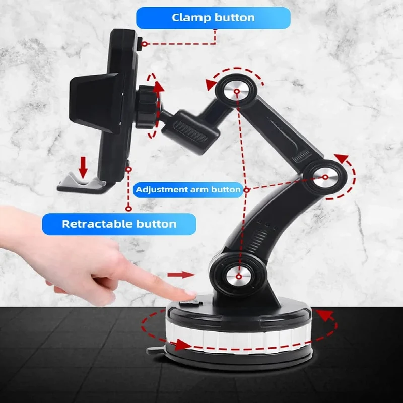 360 drehbarer Handy-Autotelefonhalter Fester stoßfester mobiler Ständer mit großer GPS-Unterstützung für iPhone Xiaomi Samsung Zubehör