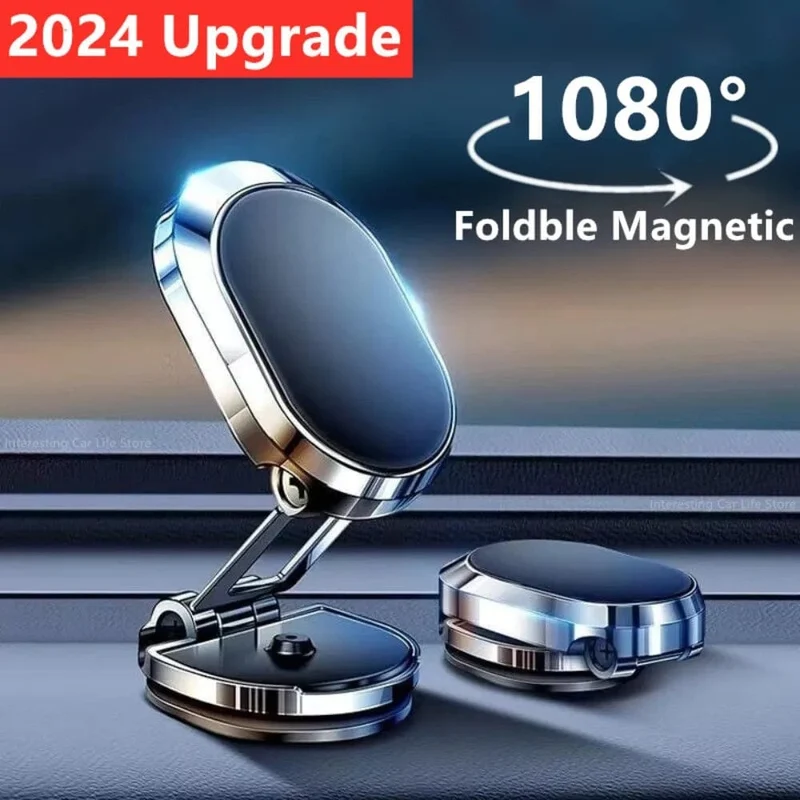 Neu 1080 drehen Magnetische Auto Telefon Halter Magnet Smartphone Unterstützung GPS Faltbare Telefon Halterung in Auto für IPhone Samsung Xiaomi