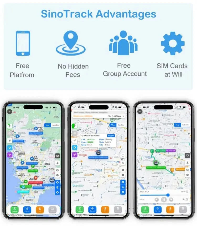 SinoTrack Mini GPS Tracker GSM ST-900 für Auto Motorrad mit Fahrzeug Kostenlose Web-App
