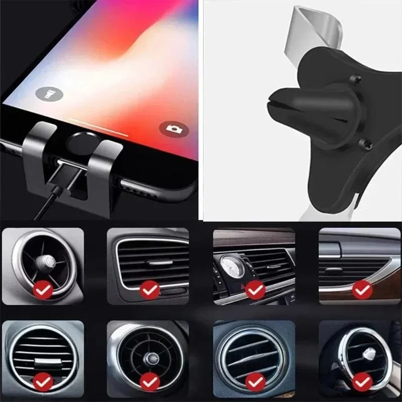 Schwerkraft-Autohalter Auto-Entlüftungshalterung Clip-Halterung Handyhalter Kein magnetischer GPS-Handyständer für iPhone 15 Xiaomi Samsung