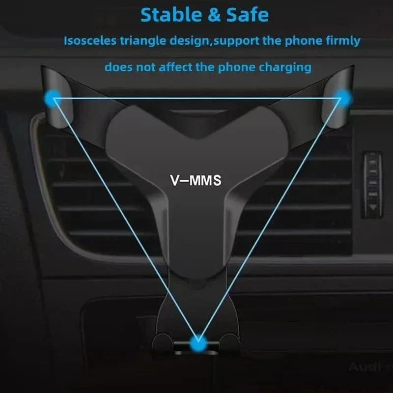 Schwerkraft-Autohalter Auto-Entlüftungshalterung Clip-Halterung Handyhalter Kein magnetischer GPS-Handyständer für iPhone 15 Xiaomi Samsung