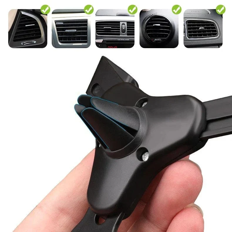 Schwerkraft-Autohalter Auto-Entlüftungshalterung Clip-Halterung Handyhalter Kein magnetischer GPS-Handyständer für iPhone 15 Xiaomi Samsung