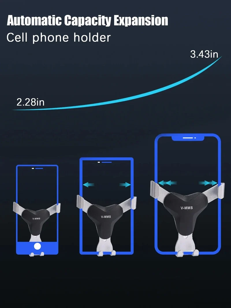 Schwerkraft-Autohalter Auto-Entlüftungshalterung Clip-Halterung Handyhalter Kein magnetischer GPS-Handyständer für iPhone 15 Xiaomi Samsung