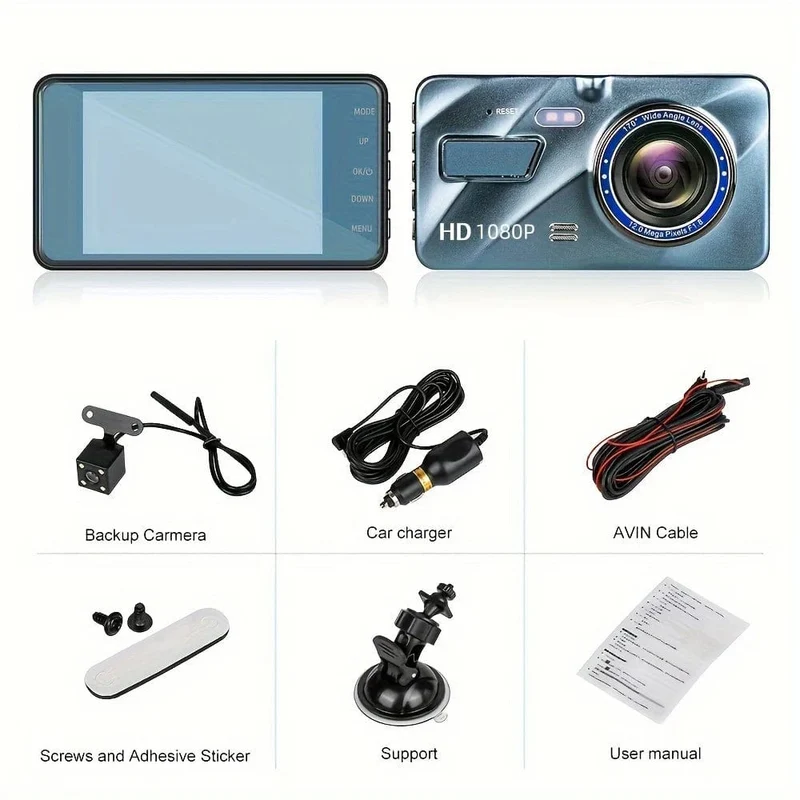 Auto DVR 2 Kameras 4.0 Zoll Dash Cam Auto Video Recorder Auto Registrator Dvrs Dash Cam mit Dual Möglichkeiten Kameras auto zubehör