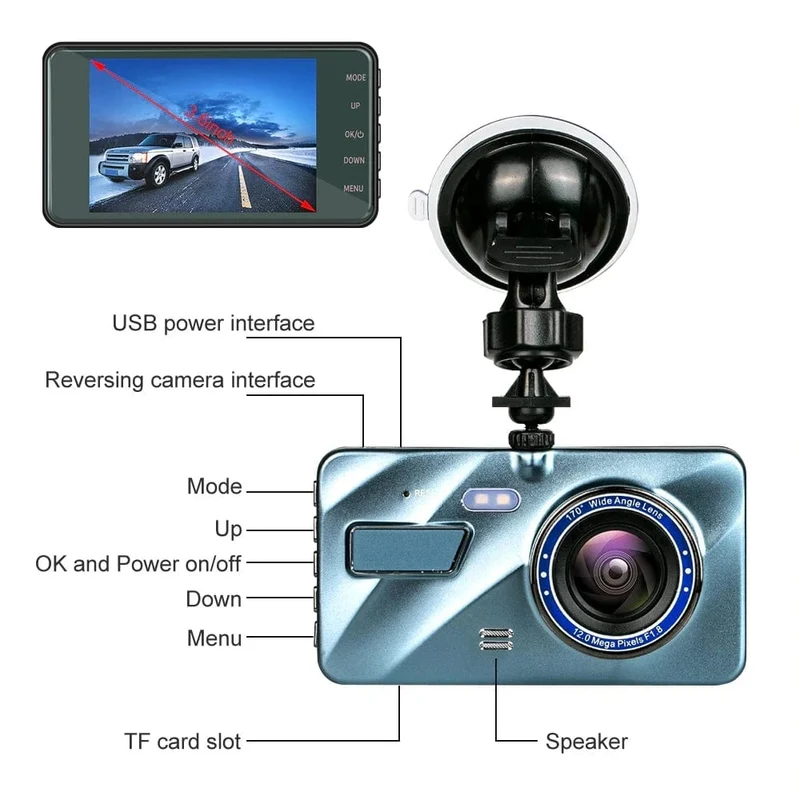 Auto DVR 2 Kameras 4.0 Zoll Dash Cam Auto Video Recorder Auto Registrator Dvrs Dash Cam mit Dual Möglichkeiten Kameras auto zubehör