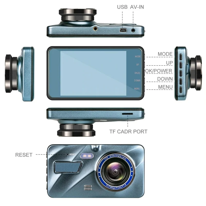Auto DVR 2 Kameras 4.0 Zoll Dash Cam Auto Video Recorder Auto Registrator Dvrs Dash Cam mit Dual Möglichkeiten Kameras auto zubehör
