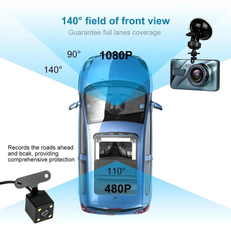 Auto DVR 2 Kameras 4.0 Zoll Dash Cam Auto Video Recorder Auto Registrator Dvrs Dash Cam mit Dual Möglichkeiten Kameras auto zubehör