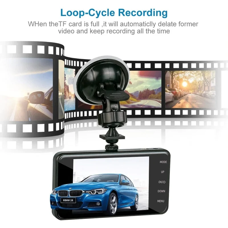 Auto DVR 2 Kameras 4.0 Zoll Dash Cam Auto Video Recorder Auto Registrator Dvrs Dash Cam mit Dual Möglichkeiten Kameras auto zubehör