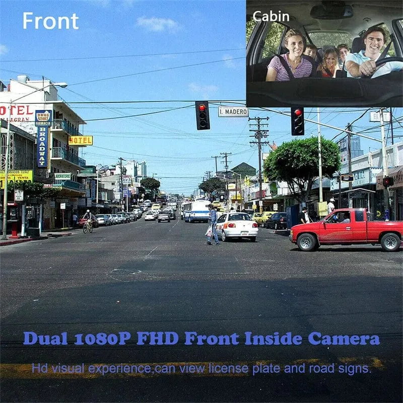 3-Kanal-Dashcam für Autos, Kamera, Black Box, 1080P, Videorecorder, Rückfahrkamera für Fahrzeug, Auto-DVR, Autozubehör