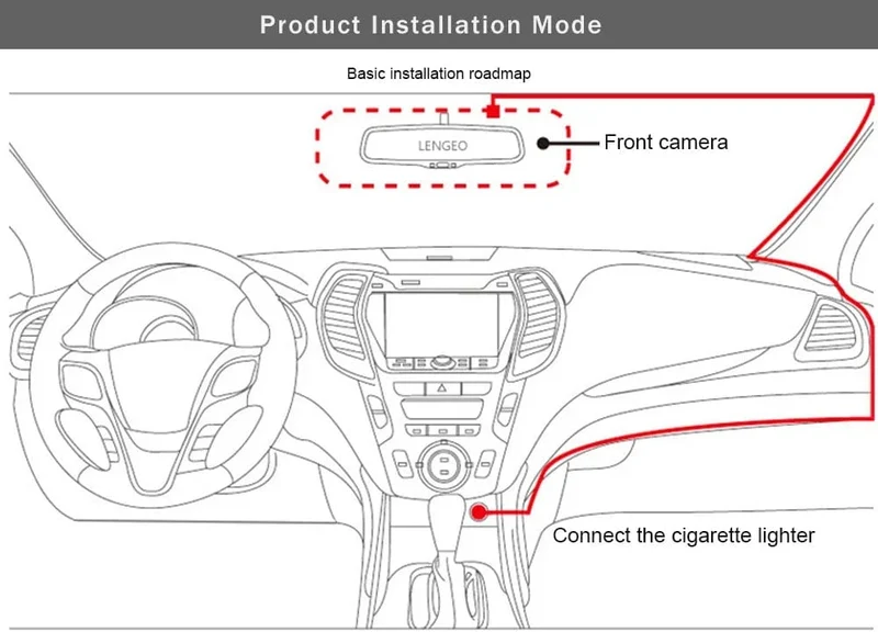 3-Kanal-Dashcam für Autos, Kamera, Black Box, 1080P, Videorecorder, Rückfahrkamera für Fahrzeug, Auto-DVR, Autozubehör