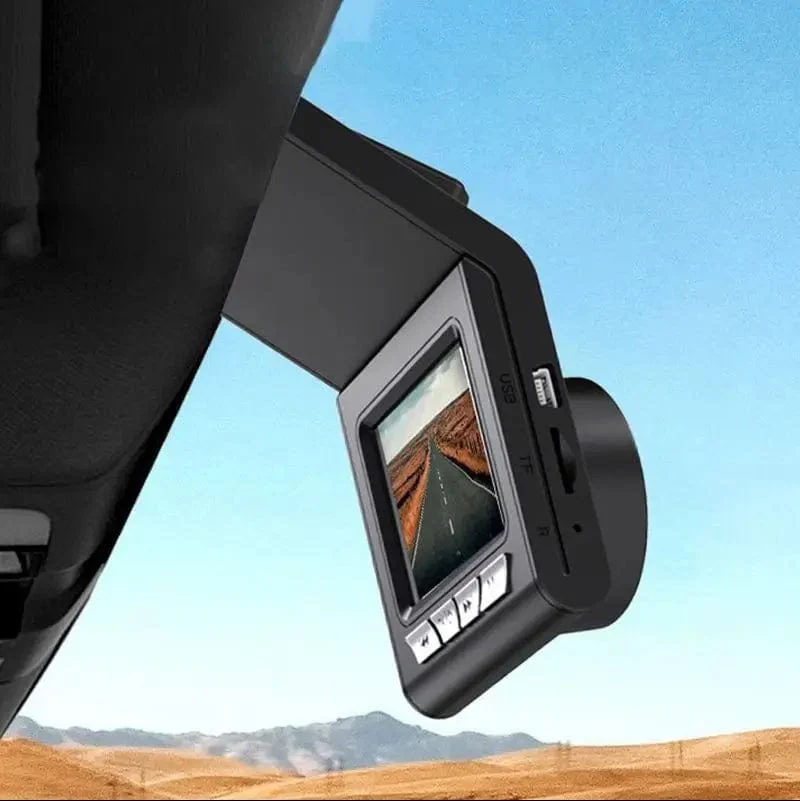 Selbstklebende HD-Dash-Kamera 1080p 2.5 Zoll, 5 Millionen Pixel, zyklische Aufnahme, Auto-Fahrrekorder, keine Karte, Vollbild mit Nachtsicht