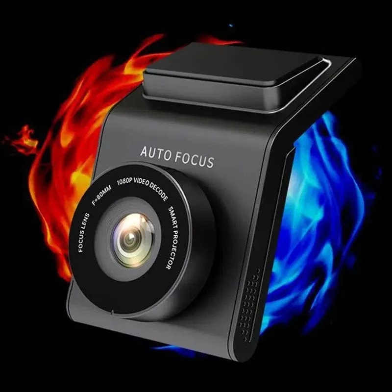 Selbstklebende HD-Dash-Kamera 1080p 2.5 Zoll, 5 Millionen Pixel, zyklische Aufnahme, Auto-Fahrrekorder, keine Karte, Vollbild mit Nachtsicht