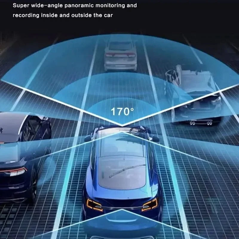 3-Kanal-Auto-DVR, HD 1080P, 3-Objektiv, Fahrzeug-Dashcam, Drei-Wege-Kamera, DVR-Recorder, Videoregistrator, Dashcam-Camcorder