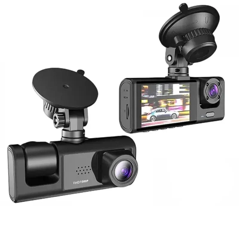 3-Kanal-Auto-DVR, HD 1080P, 3-Objektiv, Fahrzeug-Dashcam, Drei-Wege-Kamera, DVR-Recorder, Videoregistrator, Dashcam-Camcorder