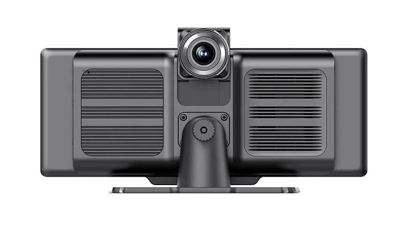 Srnubi 10.26 Zoll Armaturenbrettkamera, Rückfahrkamera, Carplay, Android Auto, 4K DVR, GPS-Navigations-Player, Dual-Objektiv-Recorder, Armaturenbrett, 24-Stunden-Parkplatz, WLAN, BT