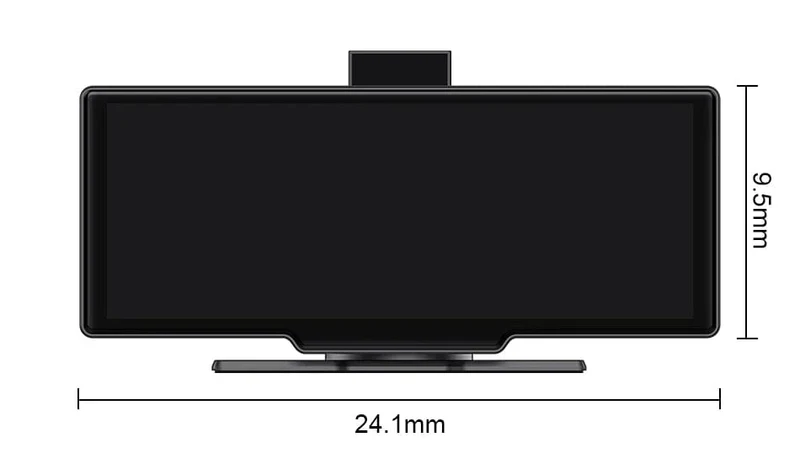 Srnubi 10.26 Zoll Armaturenbrettkamera, Rückfahrkamera, Carplay, Android Auto, 4K DVR, GPS-Navigations-Player, Dual-Objektiv-Recorder, Armaturenbrett, 24-Stunden-Parkplatz, WLAN, BT