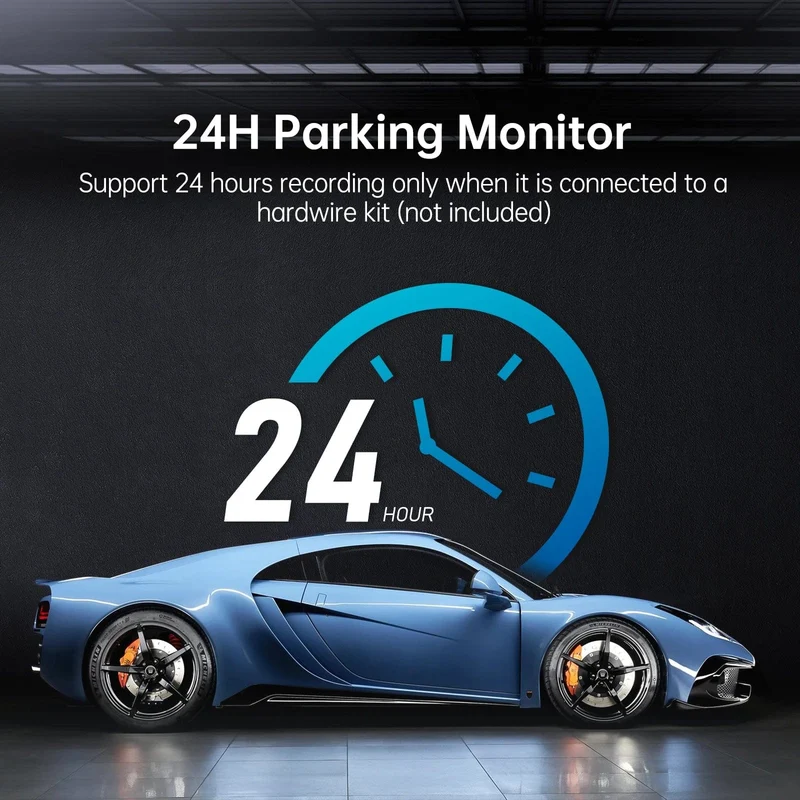AZDOME M330 Auto-DVR 1296P Dashcam Smart Voice Control WiFi Kostenlose App G-Sensor Notfallaufzeichnung Parkmonitor Loop-Aufzeichnung