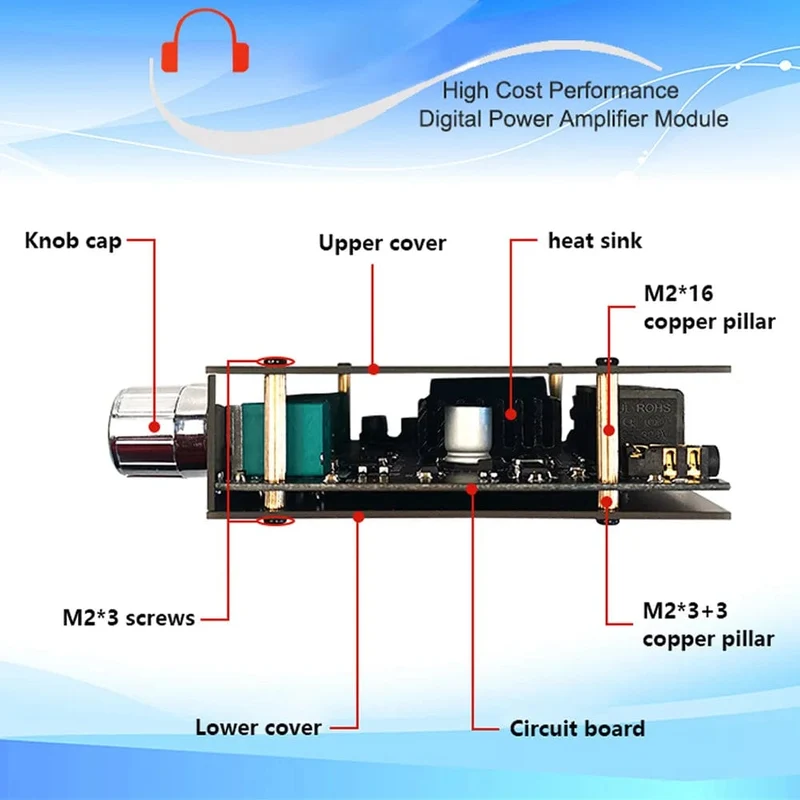 ZK-MT/TB21 2x50W + 100W 2.1-Kanal BT5.0 AUX Digital Sound Verstärker mit Bluetooth Audio Verstärker Board für Unterhaltungselektronik
