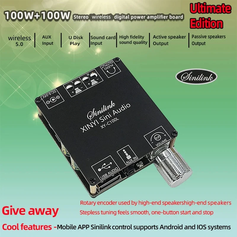 ZK-MT/TB21 2x50W + 100W 2.1-Kanal BT5.0 AUX Digital Sound Verstärker mit Bluetooth Audio Verstärker Board für Unterhaltungselektronik