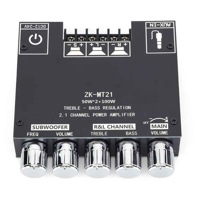 ZK-MT/TB21 2x50W + 100W 2.1-Kanal BT5.0 AUX Digital Sound Verstärker mit Bluetooth Audio Verstärker Board für Unterhaltungselektronik