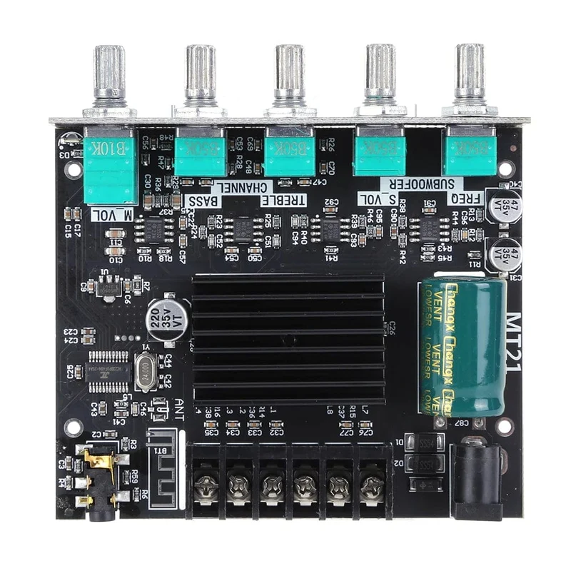 ZK-MT/TB21 2x50W + 100W 2.1-Kanal BT5.0 AUX Digital Sound Verstärker mit Bluetooth Audio Verstärker Board für Unterhaltungselektronik