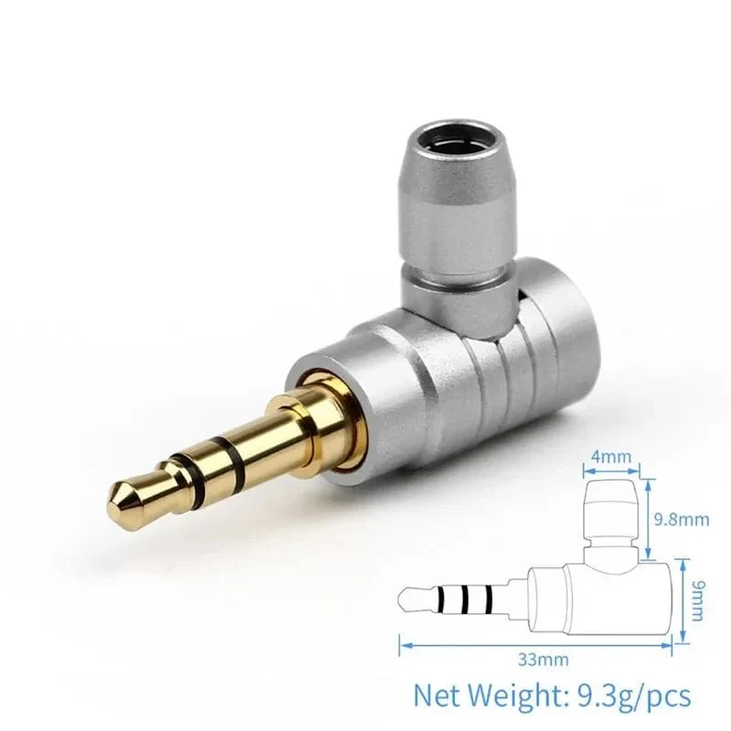 90 Grad 2 3 4 Polige Buchse 3.5mm Stecker Kopfhörerstecker Stecker L Typ Vergoldetes Kupfer Unterhaltungselektronik Audio Terminal