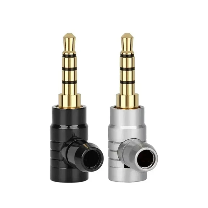90 Grad 2 3 4 Polige Buchse 3.5mm Stecker Kopfhörerstecker Stecker L Typ Vergoldetes Kupfer Unterhaltungselektronik Audio Terminal