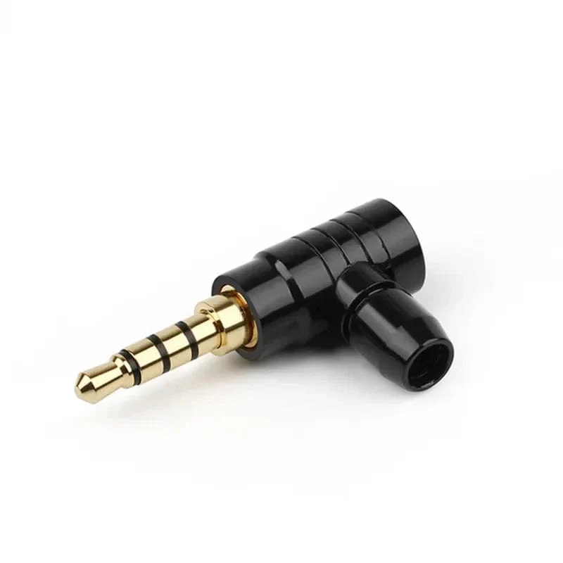 90 Grad 2 3 4 Polige Buchse 3.5mm Stecker Kopfhörerstecker Stecker L Typ Vergoldetes Kupfer Unterhaltungselektronik Audio Terminal