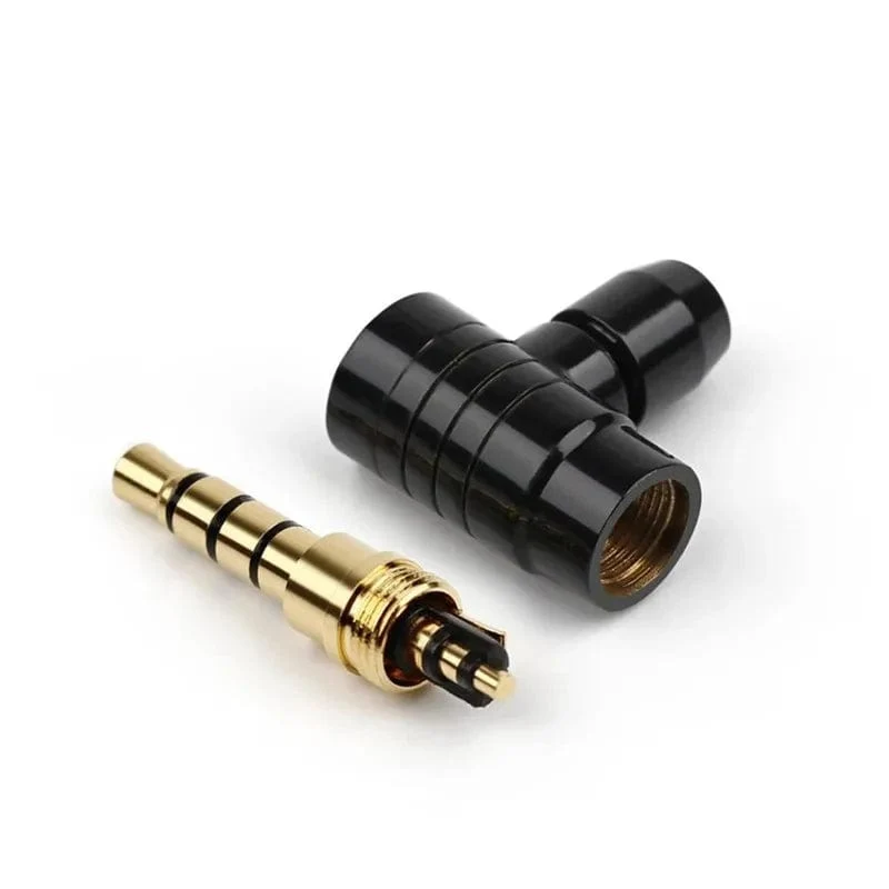 90 Grad 2 3 4 Polige Buchse 3.5mm Stecker Kopfhörerstecker Stecker L Typ Vergoldetes Kupfer Unterhaltungselektronik Audio Terminal