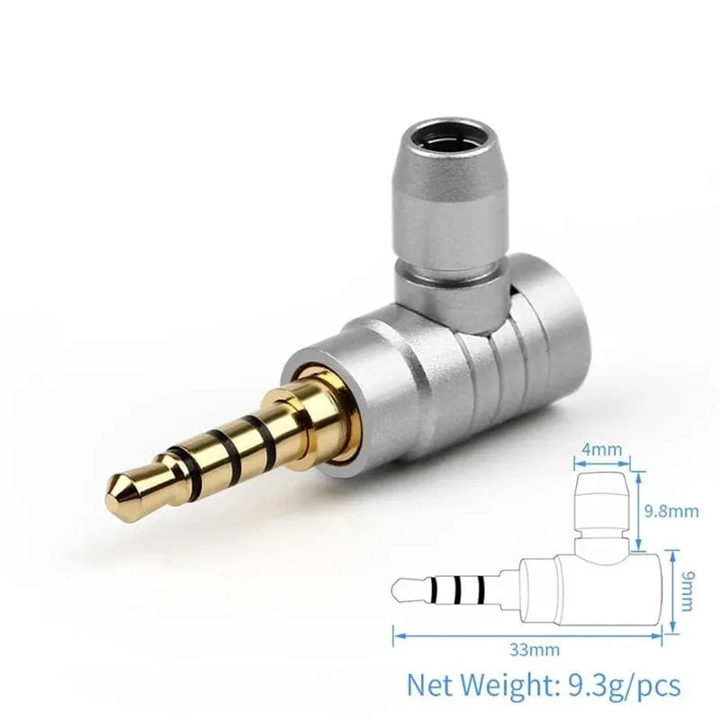 90 Grad 2 3 4 Polige Buchse 3.5mm Stecker Kopfhörerstecker Stecker L Typ Vergoldetes Kupfer Unterhaltungselektronik Audio Terminal