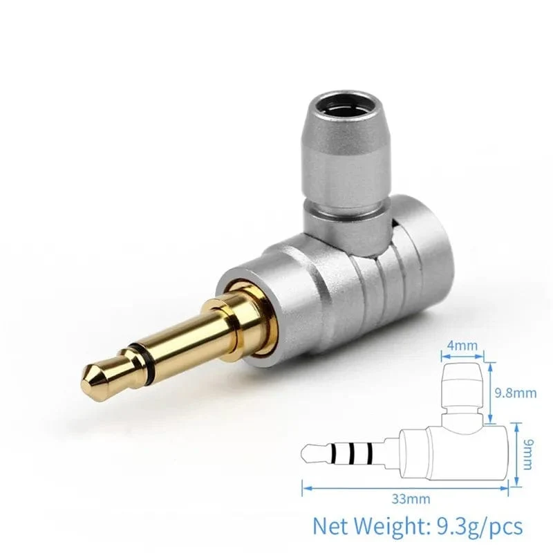 90 Grad 2 3 4 Polige Buchse 3.5mm Stecker Kopfhörerstecker Stecker L Typ Vergoldetes Kupfer Unterhaltungselektronik Audio Terminal