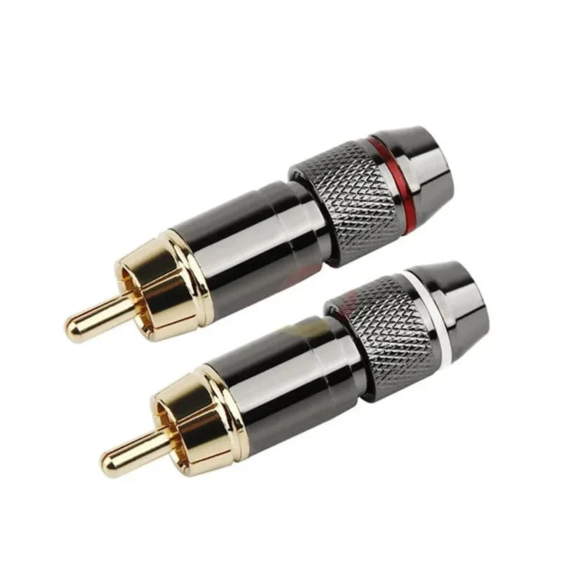 Cinch-Anschluss, Unterhaltungselektronik, Cinch-Stecker, Audio-Buchse, vergoldete Kupfer-Schraubverriegelung zum Löten von Videokabeln, Metalllegierung
