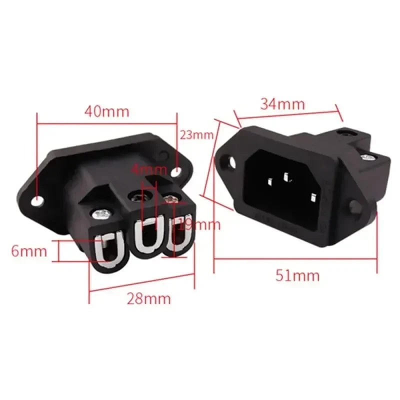 3-poliger Netzstecker, Audio-Stecker, IEC-Eingangsbuchse, Verbraucherelektronik, DIY, HIFI-Verstärker, elektrische Schnittstelle, Plattenmontage