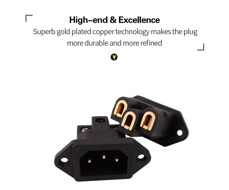 3-poliger Netzstecker, Audio-Stecker, IEC-Eingangsbuchse, Verbraucherelektronik, DIY, HIFI-Verstärker, elektrische Schnittstelle, Plattenmontage
