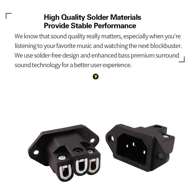 3-poliger Netzstecker, Audio-Stecker, IEC-Eingangsbuchse, Verbraucherelektronik, DIY, HIFI-Verstärker, elektrische Schnittstelle, Plattenmontage