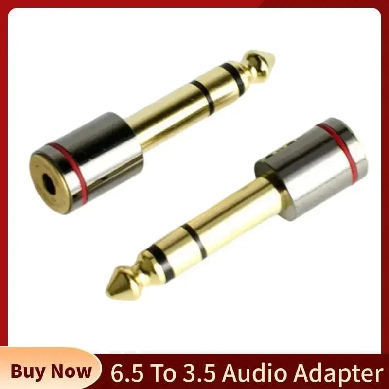 Audio-Adapter 6.5 mm auf 3.5-Buchse, 1/4 Zoll Stecker, 1/8 Zoll Buchse, Kopfhörerstecker-Konverter für Mikrofonverstärker, Unterhaltungselektronik