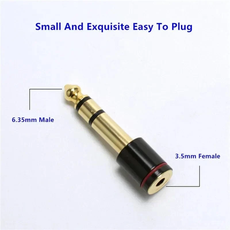 Audio-Adapter 6.5 mm auf 3.5-Buchse, 1/4 Zoll Stecker, 1/8 Zoll Buchse, Kopfhörerstecker-Konverter für Mikrofonverstärker, Unterhaltungselektronik