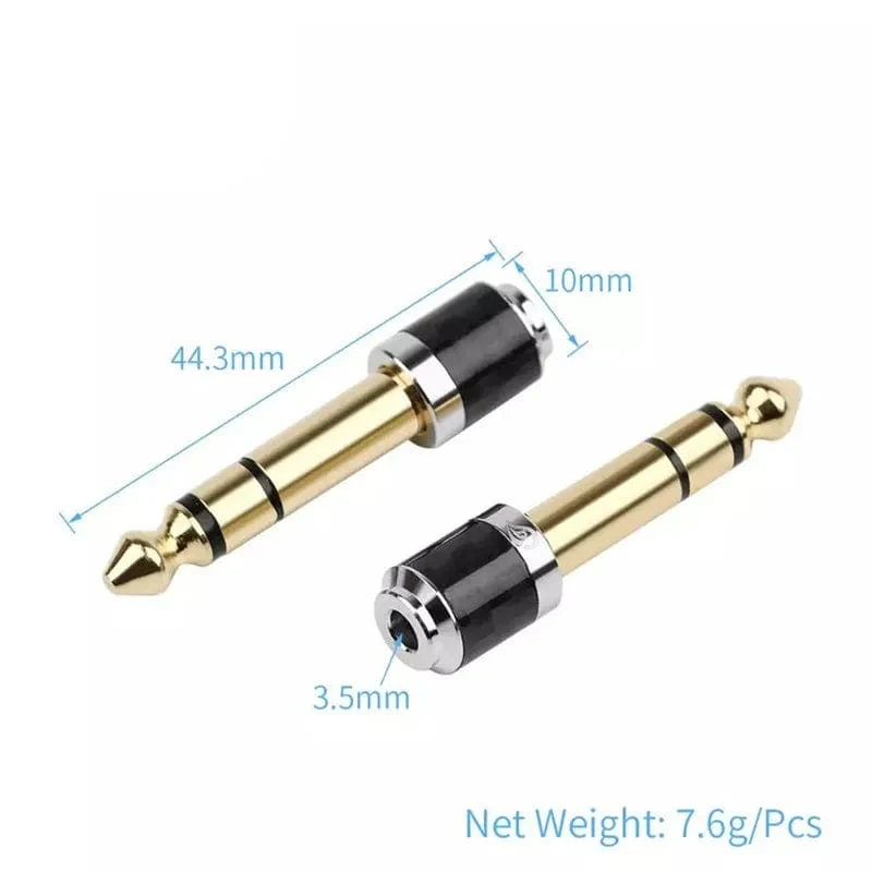 3.5 zu 6.35 Adapter Audio Konverter 1/4 "1/8" Männlich Weiblich Anschlüsse 6.5mm zu 3.5mm Jack Kopfhörer Verbraucher Elektronik