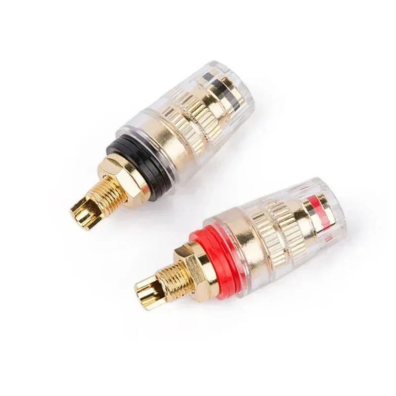 Binding Post Bananenstecker Buchse Vergoldet Lautsprecher Terminal Verstärker Audio Stecker Unterhaltungselektronik Massiv Hartkupfer