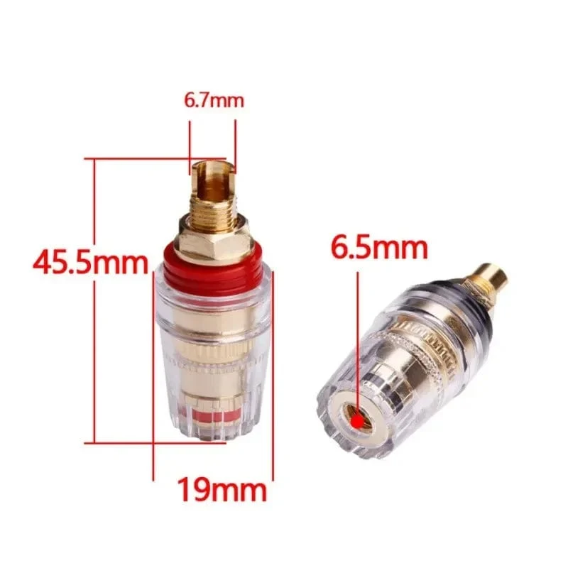 Binding Post Bananenstecker Buchse Vergoldet Lautsprecher Terminal Verstärker Audio Stecker Unterhaltungselektronik Massiv Hartkupfer