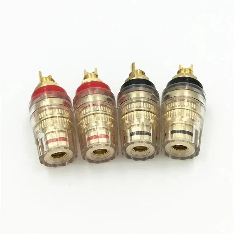 Binding Post Bananenstecker Buchse Vergoldet Lautsprecher Terminal Verstärker Audio Stecker Unterhaltungselektronik Massiv Hartkupfer