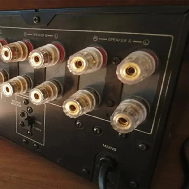 Binding Post Bananenstecker Buchse Vergoldet Lautsprecher Terminal Verstärker Audio Stecker Unterhaltungselektronik Massiv Hartkupfer