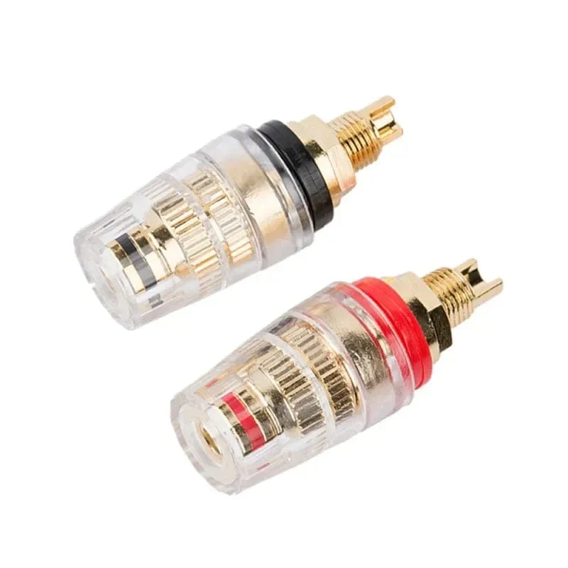 Binding Post Bananenstecker Buchse Vergoldet Lautsprecher Terminal Verstärker Audio Stecker Unterhaltungselektronik Massiv Hartkupfer